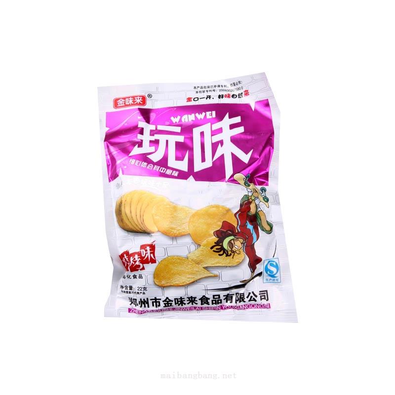 膨化食品金味来玩味烧烤味45g45g